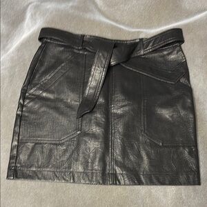 Stella Luce Black Pencil Mini Skirt with Tie Front